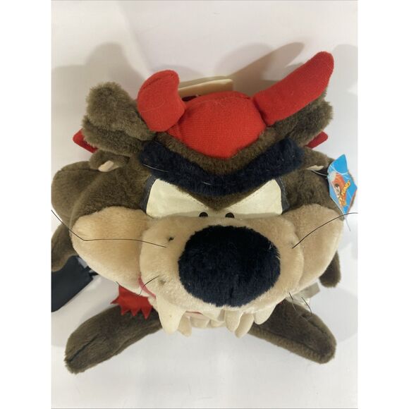Vtg 1990s Looney Tunes 17” Tazmanian Devil Plush Halloween Trick Or Treat READ - Picture 3 of 8